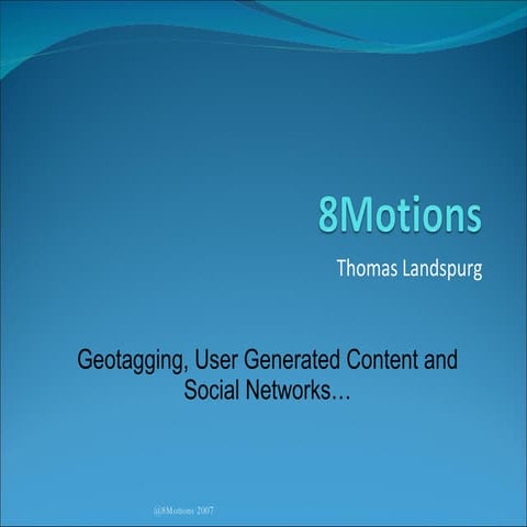 Geotagging, user generated content and social networks