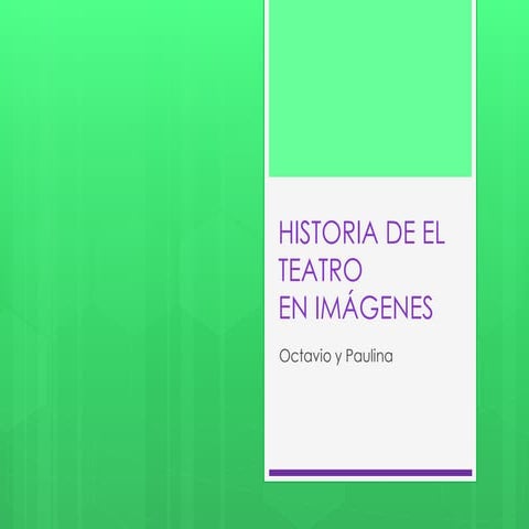 ÁLbum de fotografías: Historia del teatro
