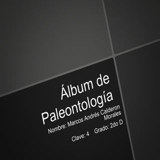 Álbum de Paleontología