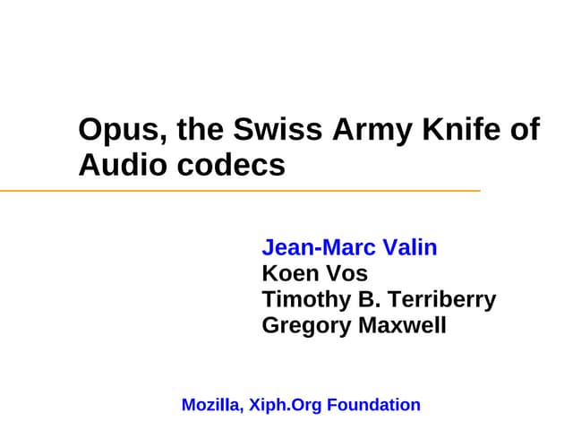 Opus codec
