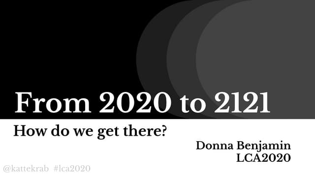 From 2020 to 2121: How do we get there?