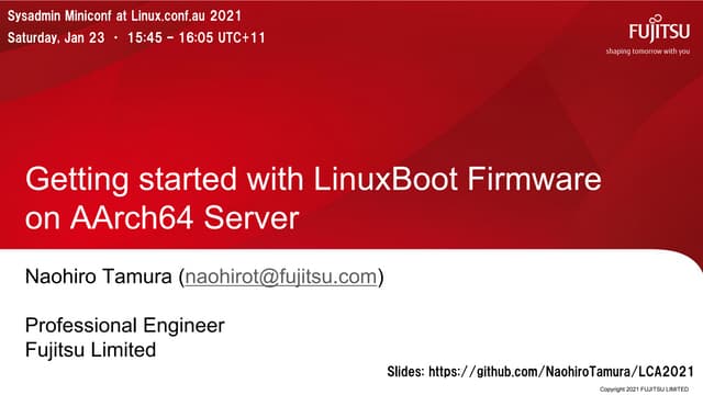 Getting started with LinuxBoot Firmware on AArch64 Server 