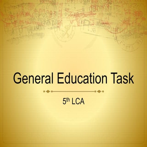 General Education Task 