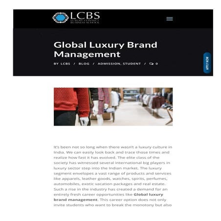 Fresh Look at Global Luxury Brand Management
