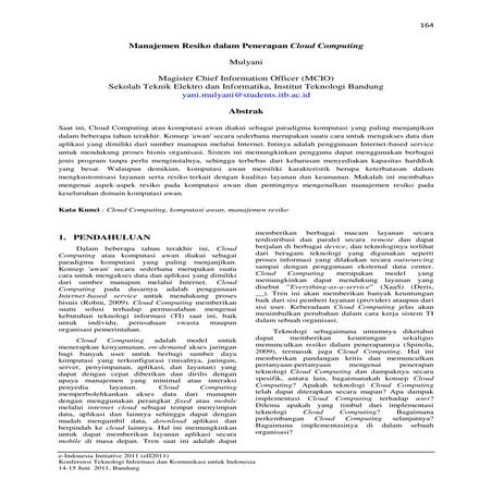 Manajemen Resiko dalam Cloud Computing