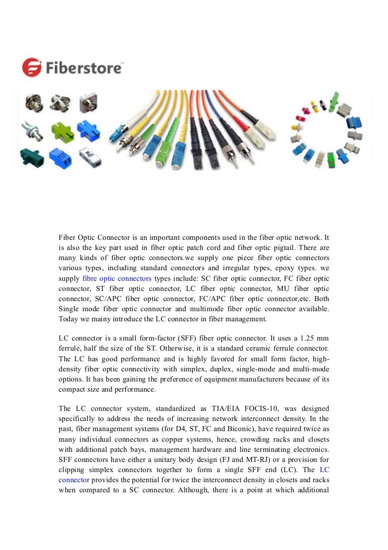 Lc connector in fiber management and transceivers