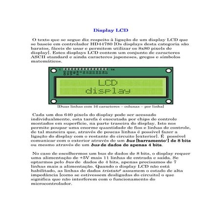 Tutorial de monitores lcd | PDF