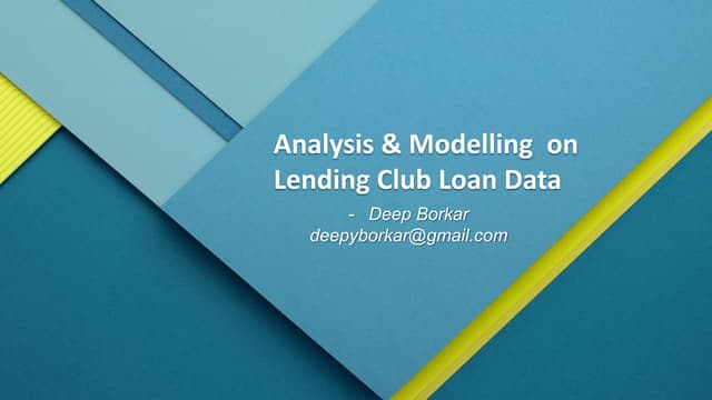 Default Prediction & Analysis on Lending Club Loan Data