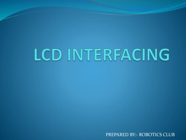LCD interfacing