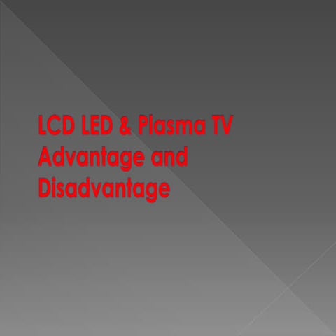 Lcd led and plasma tv 