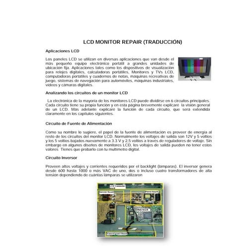 Lcd monitor repair | PDF