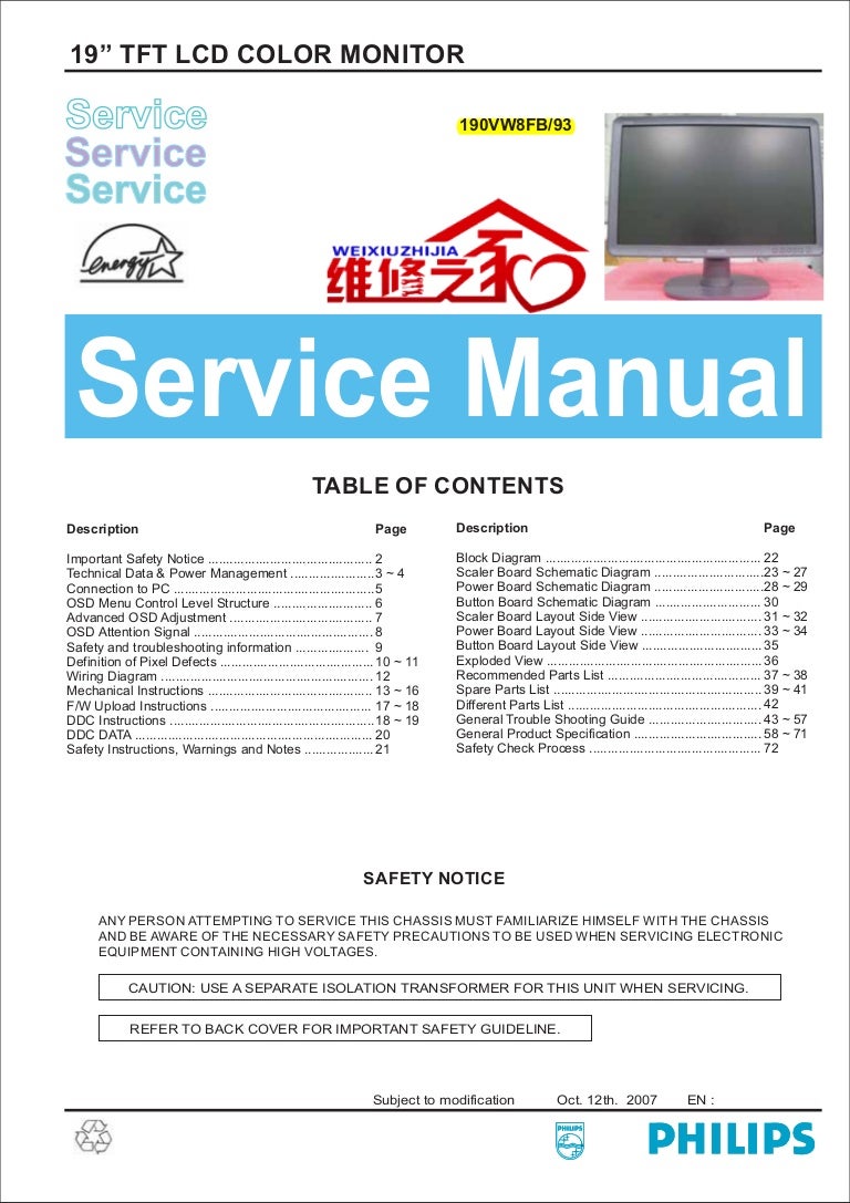 Lcd Monitor Schematic Diagram Free Download