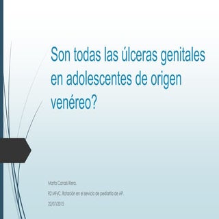 Úlceras genitales en adolescentes