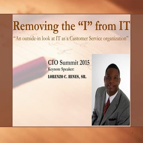 Removing the “I” from IT