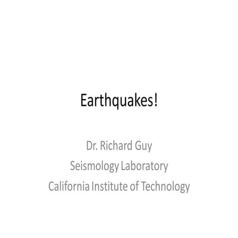 Earthquakes Pdf