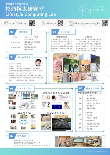 Lifestyle Computing Lab 2024年度研究室配属全体説明会ポスター