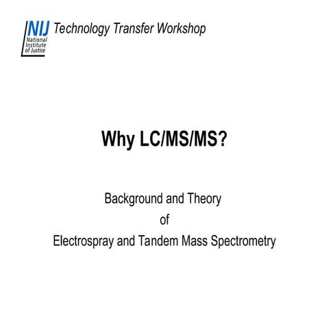LIQUID CHROMATOGRAPHY -MASS SPECTROSCOPY/MS