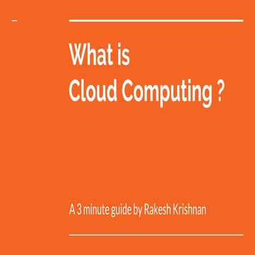 What is cloud computing ?