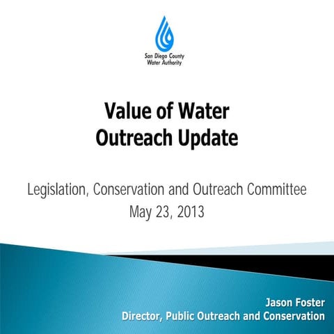 Value of Water Outreach Update - LCO Committee
