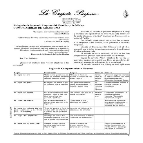 Lcp Edicion Especial. Reingeniería