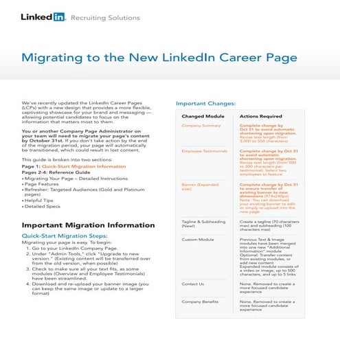 Looking to Upgrade your Career Page?