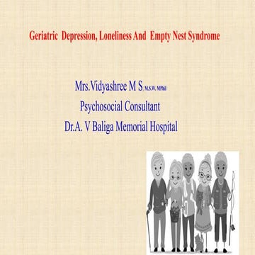 Geriatric mental heslth depression empty nest