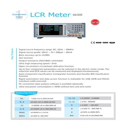 Lcr meter-6630 e