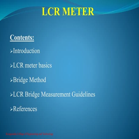 Lcr meter