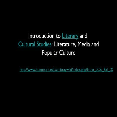 LCS #1: Media And Culture