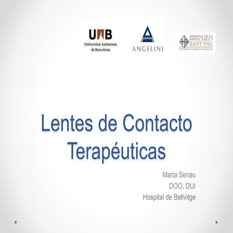 Lentes de contacto terapéuticas