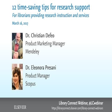 SLIDES | 12 time-saving tips for research support