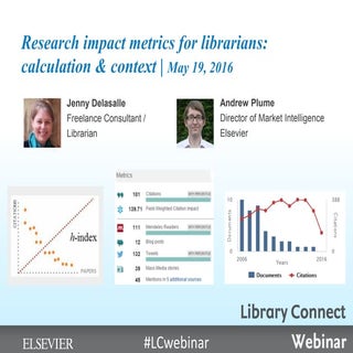Research impact metrics for librari...