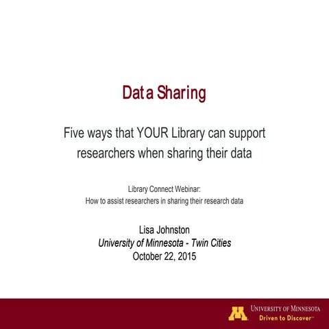 Library Connect Webinar - Data Sharing 