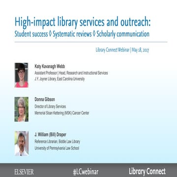 SLIDES | High-impact library services and outreach: Student success * Systema...