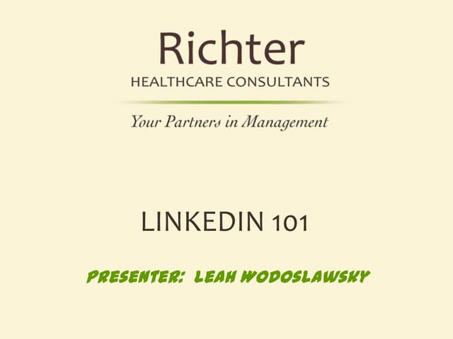 LinkedIn 101
