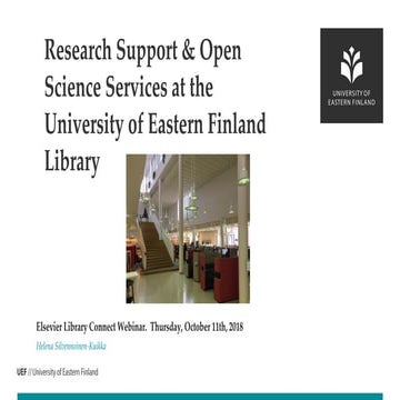 Research support and open science services at the University of Eastern Finla...