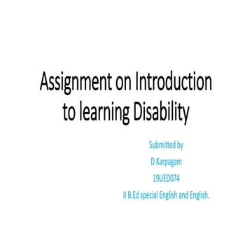 Learning Disabilities in writing