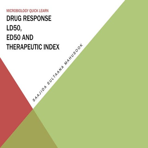 DRUG RESPONSELD50,ED50 ANDTHERAPEUTIC INDEX-