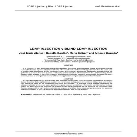 Ldap injection y Blind Ldap Injection | PDF