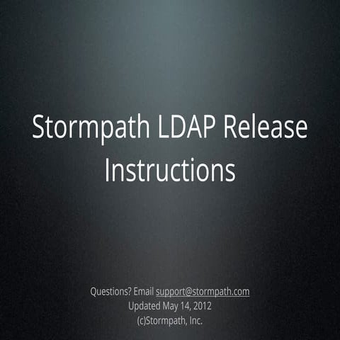Stormpath LDAP release notes 