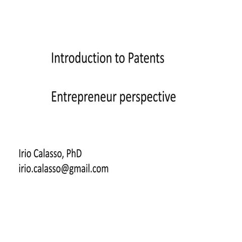 Ld b 145 geni mutanti_2014-11-28 calasso -technology and patent portfolio imp...