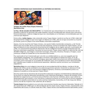 Líderes indígenas que marcaron la h...