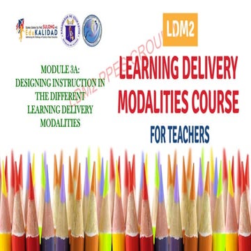 Learning Delivery Modalities Course 2: