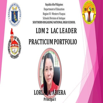 Ldm 2 practicum portfolio for lac leaders -abiera, lorlie a.