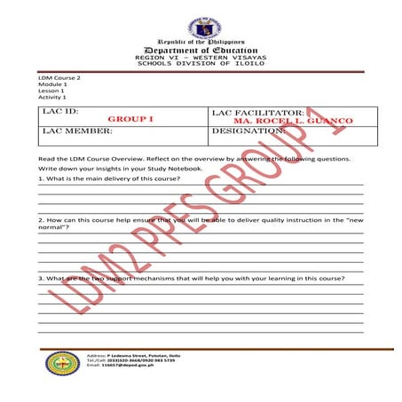 Learning Delivery Modalities Course 2: