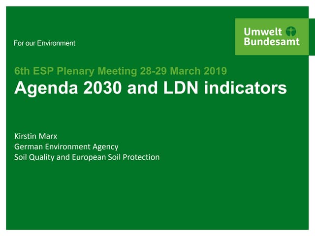Agenda 2030 And Land Degradation Neutrality Indicators Pptx Agenda 2030 And Land Degradation Neutrality Indicators Pptx