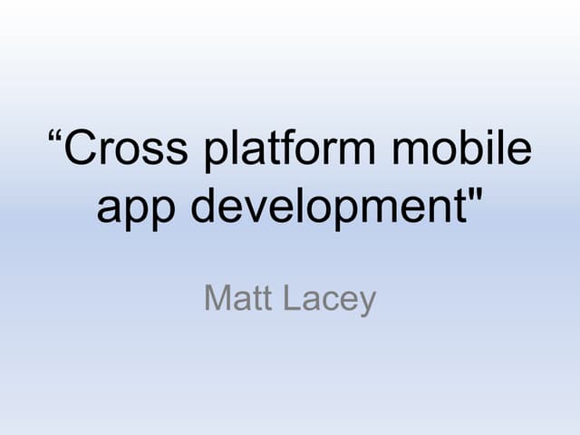 PhoneGap @ LDNUG
