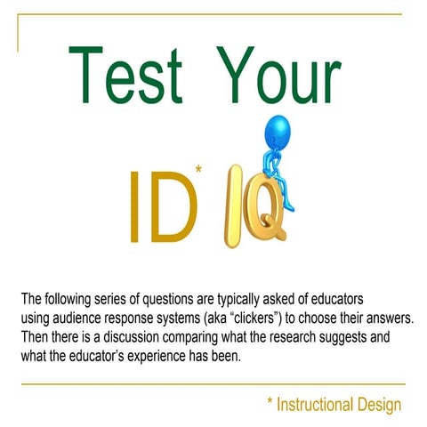 Test Your Instructional Design IQ