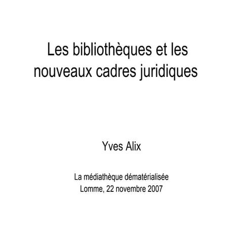 Le Cadre Juridique   Lomme 22