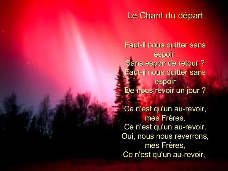 Le chant du depart Le chant du depart